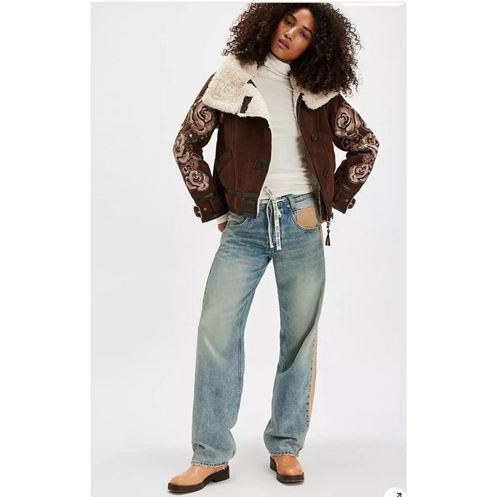 Free People We The Free Andies Vegan Moto Jacket size XL NWT $498 - Picture 4 of 5
